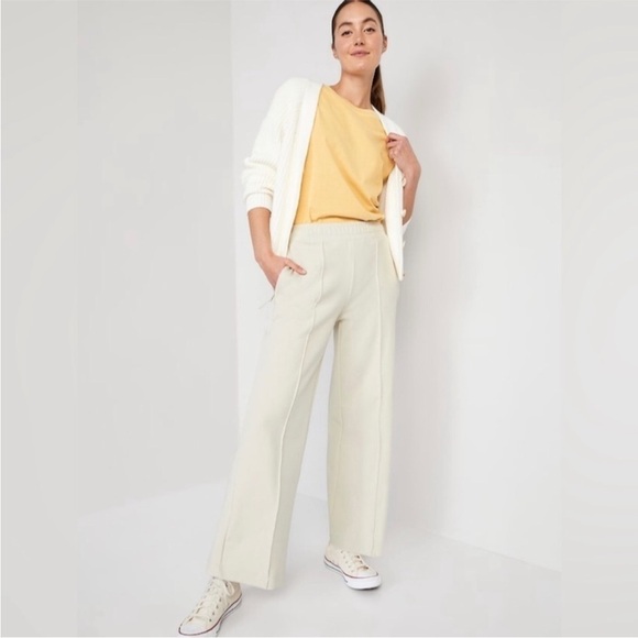 NWT! Wish Bone High-Waisted Dynamic Fleece Pintucked Wide-Leg Pants 🩵 - Picture 1 of 8